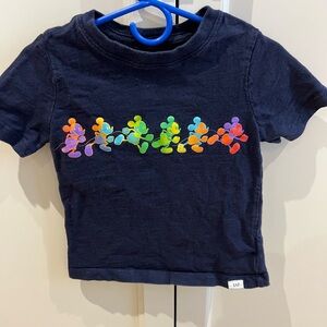 GAP Kids Navy Tee with Colorful Mickey Design 3t